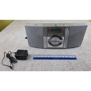 Fisher Slim Kitchen AM/FM Stereo CD Player SLIM-1 Silver Good Condition